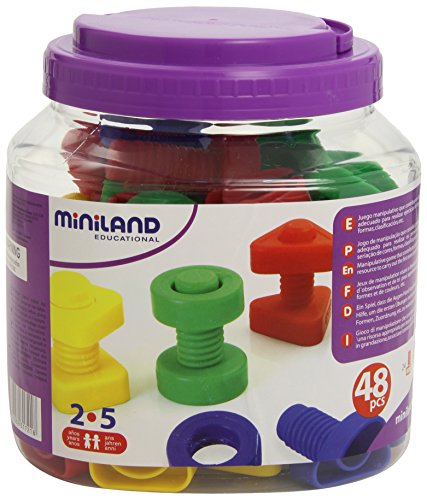 Miniland Schrauben und Muttern Spiel, 50.31721 von Miniland