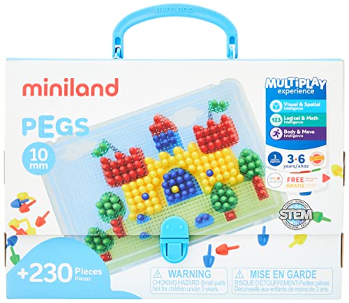 Miniland 31804 MosaikspielzeugMosaikstecker, bunt, Mittel von Miniland