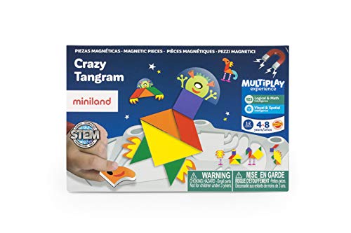 Miniland 31965 - On The Go: Crazy Tangram, Spiel von Miniland