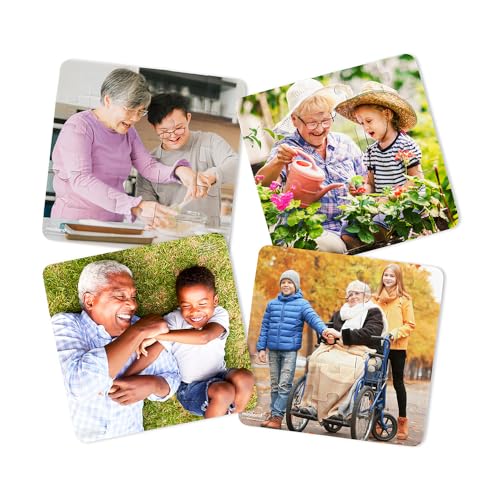 Miniland 4er-Puzzle mit Bildern von Großeltern in diversen Familien. Set mit 4 Puzzles. Werte Lernen. Ab 2 Jahre. von Miniland