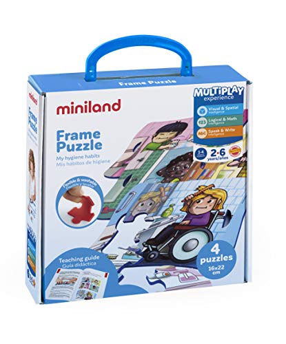 Miniland 35370 - Frame Puzzles. Meine Hygiene, Spiel von Miniland