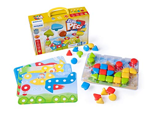 Miniland 45319 - Super Pegs 1 Platte, 4 Vorlagen - 39 mm, 38 x 30 cm Miniland 45319 - Super Pegs 1 Platte, 4 Vorlagen - 39 mm, 38 x 30 cm von Miniland