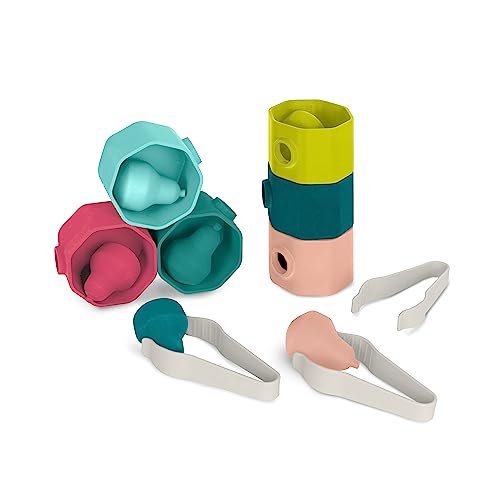 Miniland 97350 Sortierset Baumstämme. Geschicklichkeitsspiel für Kinder von 2 bis 3 Jahren, recycelten und wiederverwertbaren Materialien. Kollektion Feel to Learn von Miniland