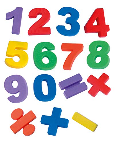 Miniland 97923 Jumbo magnetische Zahlen 68P, merhfarbig von Miniland