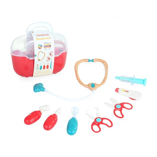 Miniland - Arztkoffer-Spielset für Kinder | Kinderarztkoffer mit 8 Teilen | Arzt-Spielset für Kinder mit Zubehör, Pädagogisches und Symbolisches Spielzeug Miniland - Arztkoffer-Spielset für Kinder | Kinderarztkoffer mit 8 Teilen | Arzt-Spielset für Kinder mit Zubehör, Pädagogisches und Symbolisches Spielzeug von Miniland