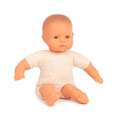 Miniland Dolls: 32 cm große europäische Puppe mit weichem Körper, in transparenter Tüte., Natur, 31361 von Miniland