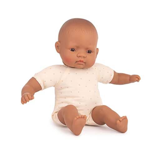 Miniland Dolls: lateinamerikanische Babypuppe, 32 cm, mit weichem Stoffkörper, in Geschenkbox von Miniland