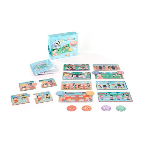 Miniland – Emotiduos | Anti-Mobbing-Brettspiel für Kinder ab 2 Jahren mit 10 Puzzles, 8 Emotionsgesichtern und Pädagogischer Anleitung Miniland – Emotiduos | Anti-Mobbing-Brettspiel für Kinder ab 2 Jahren mit 10 Puzzles, 8 Emotionsgesichtern und Pädagogischer Anleitung von Miniland