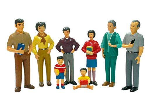 Miniland Figurenset Asiatische Familie 8 Figuren-27397, Merhfarbig von Miniland