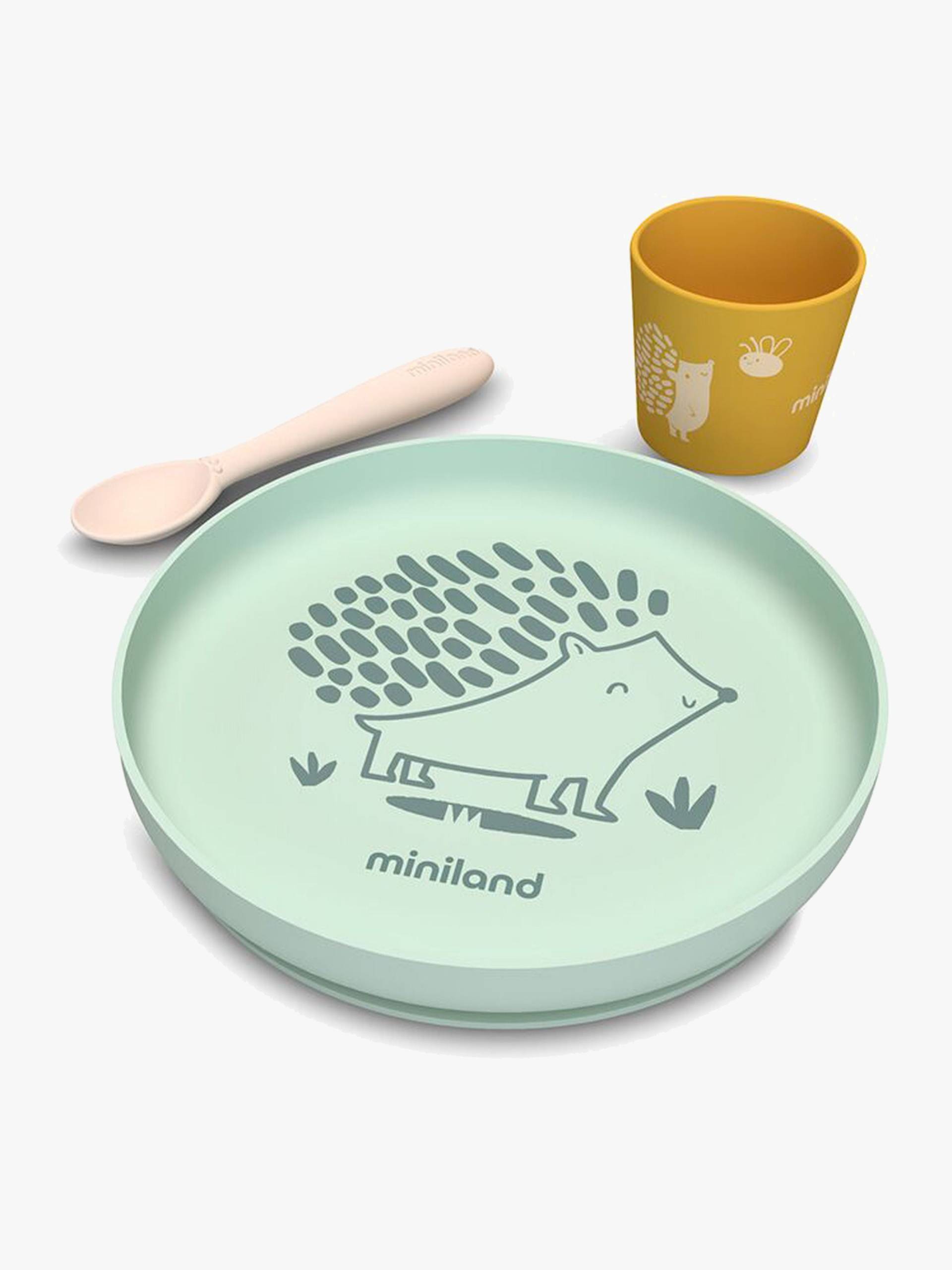 Miniland Geschirr-Set Silikon 3 Teile, Forest von Miniland