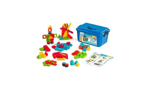 Miniland Steckspiel, Baukasten Pegy Bricks 100 Teile-94043 von Miniland