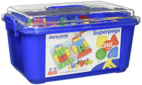 Miniland Miniland95072 Mosaikstecker Superpegs 240 Stück, Grundfarben-95072, Merhfarbig Miniland Miniland95072 Mosaikstecker Superpegs 240 Stück, Grundfarben-95072, Merhfarbig von Miniland