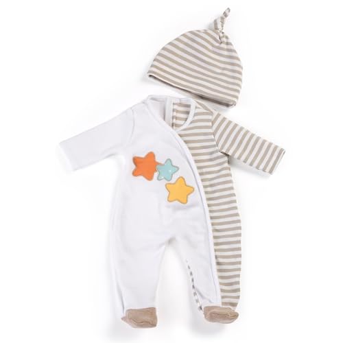 Miniland Pyjama, beige, 38-40cm, 31220 von Miniland