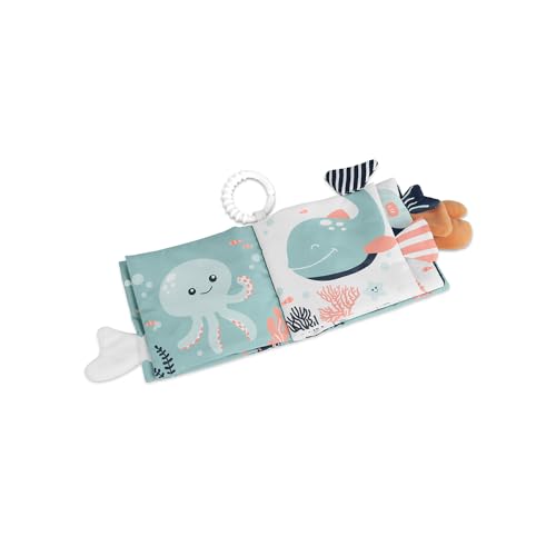 Miniland – Sensorisches Stoffbuch für Babys: Texturen, Formen und Meeresmotive zur taktilen und visuellen Stimulation ab 0 Monaten (Ozean) von Miniland