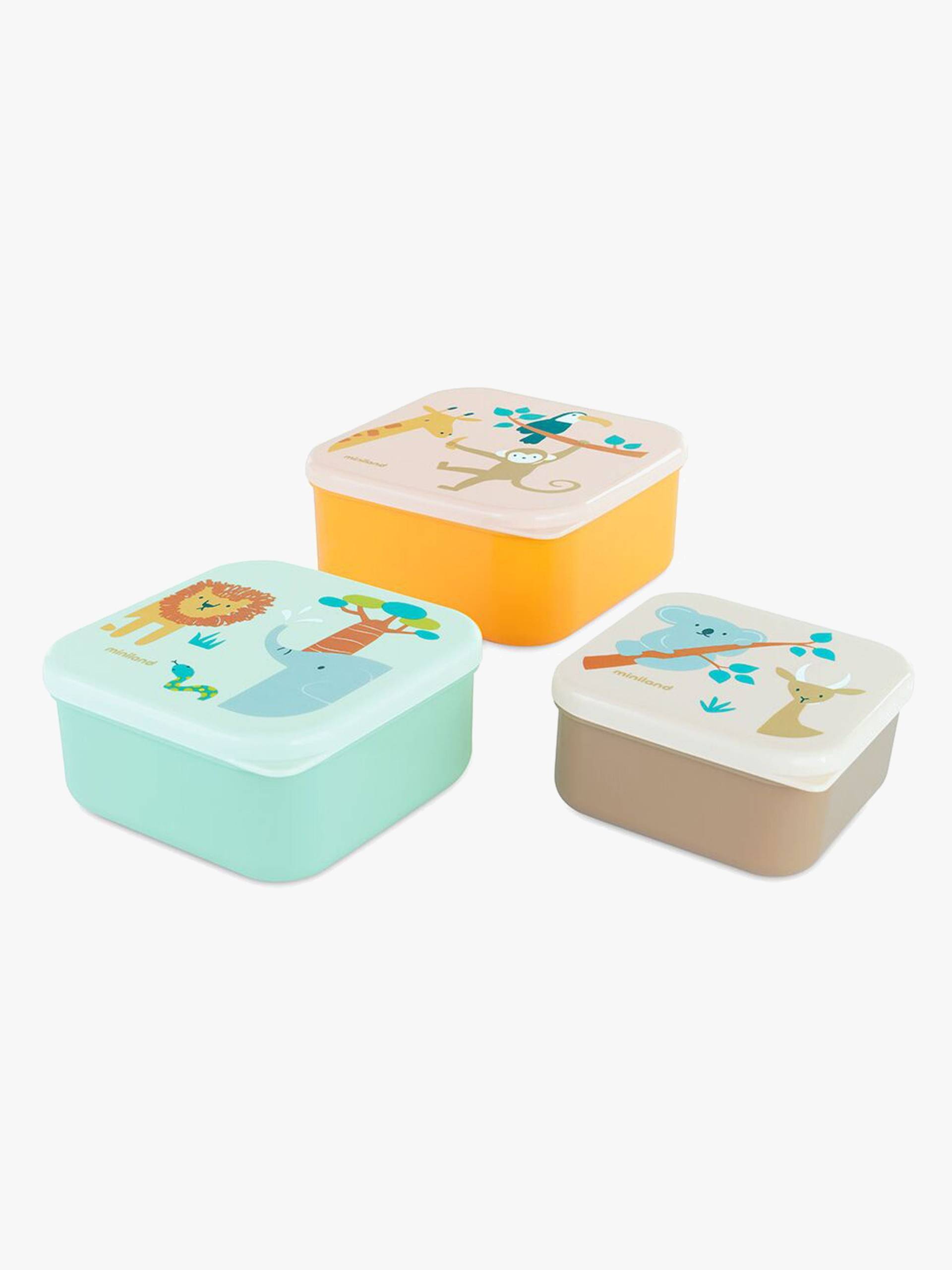 Miniland Snackbox 3er-Pack, Jungle Miniland Snackbox 3er-Pack, Jungle von Miniland