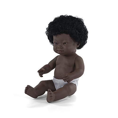 Miniland afrikanisches Mädchen 38cm mit Down Syndrom, 31069 von Miniland