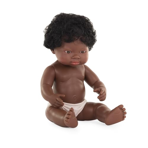 Miniland Babypuppe afrikanischer Junge 38cm-31053, Zufällig von Miniland