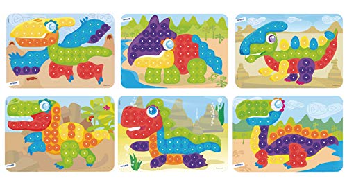Miniland Mosaik Steckbilder Pegs 20 mm Pack 6 Bilder-31864 von Miniland
