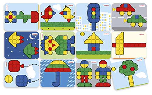 Miniland Mosaikvorlagen für Superpegs Pack 12 Bilder, Grundfarben-95076 Miniland Mosaikvorlagen für Superpegs Pack 12 Bilder, Grundfarben-95076 von Miniland
