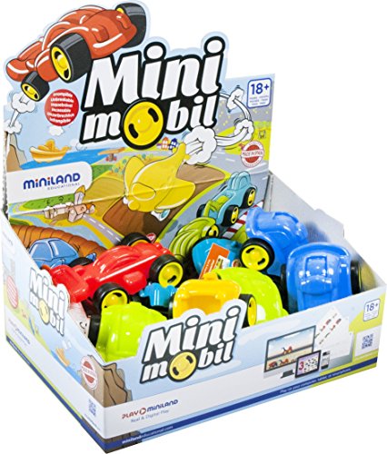 Miniland Spielfahrzeuge Minimobil Go 12cm, 15 Stück-45120 von Miniland