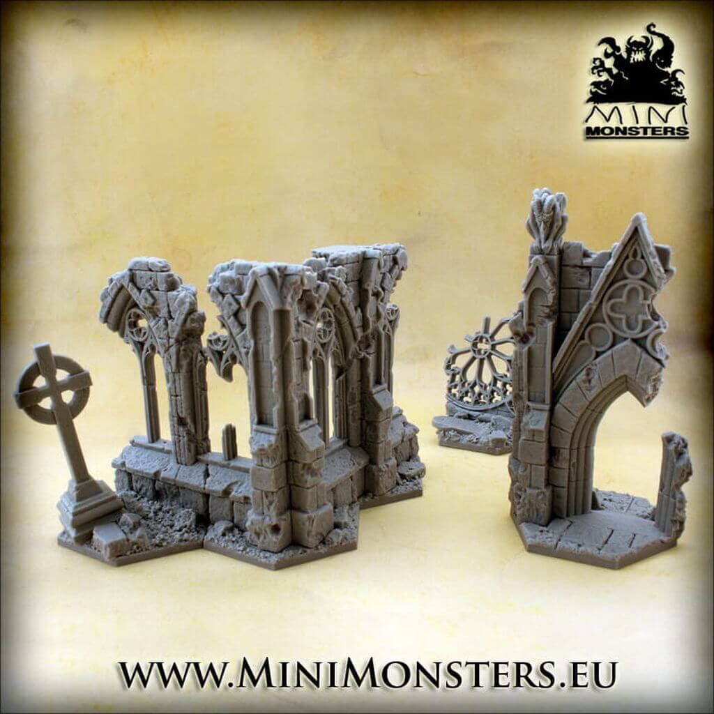 'Hexes Terrains - Ruined Cathedral' von Minimonsters
