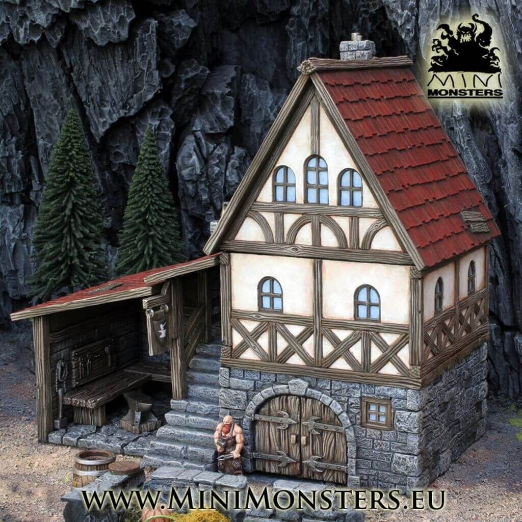 'Medieval Blacksmith House' von Minimonsters