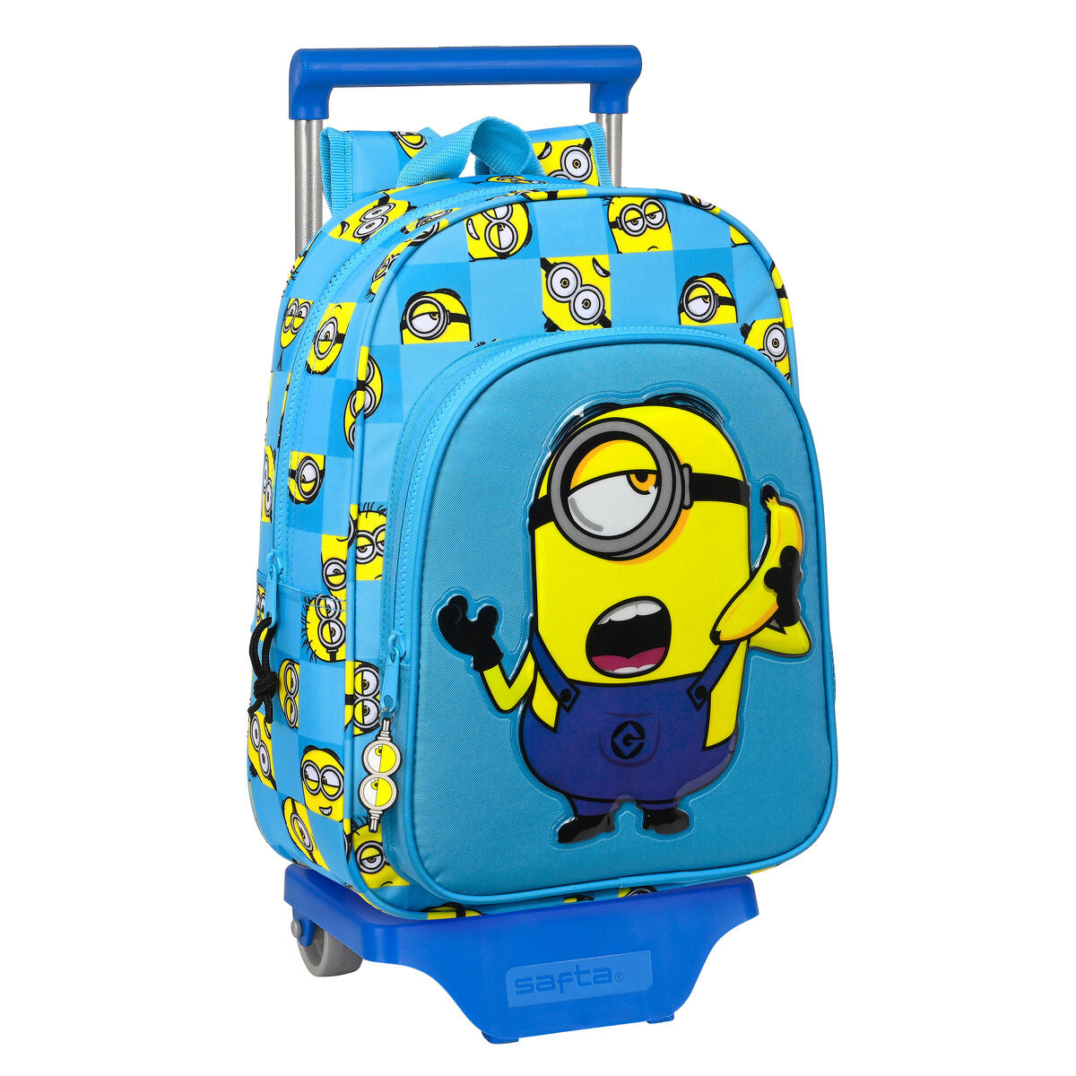 Schulrucksack mit Rädern Minions Minionstatic Blau (26 x 34 x 11 cm) von Minions