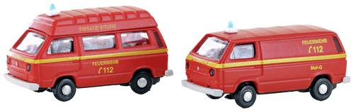 Minis by Lemke LC4342 N PKW Modell Volkswagen T3 2er Set Feuerwehr von Minis by Lemke