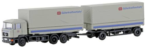 Minis by Lemke LC4634 N LKW Modell MAN F90 3-achs Wechselpritschen-Hängerzug DB Güterkraftverkehr von Minis by Lemke