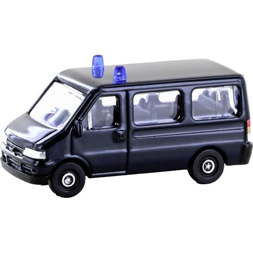 Minis by Lemke LC61311 N Bus Modell FIAT Ducato II Bus, dunkelblau mit Blaulicht von Minis by Lemke