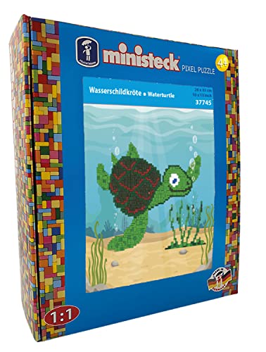 Ministeck 37745 - Mosaikbild Wasserschildkröte, ca. 26 x 33 cm große Steckplatte mit ca. 900 bunten Steinen, Steckspaß für Kinder ab 4 Jahren Ministeck 37745 - Mosaikbild Wasserschildkröte, ca. 26 x 33 cm große Steckplatte mit ca. 900 bunten Steinen, Steckspaß für Kinder ab 4 Jahren von Ministeck