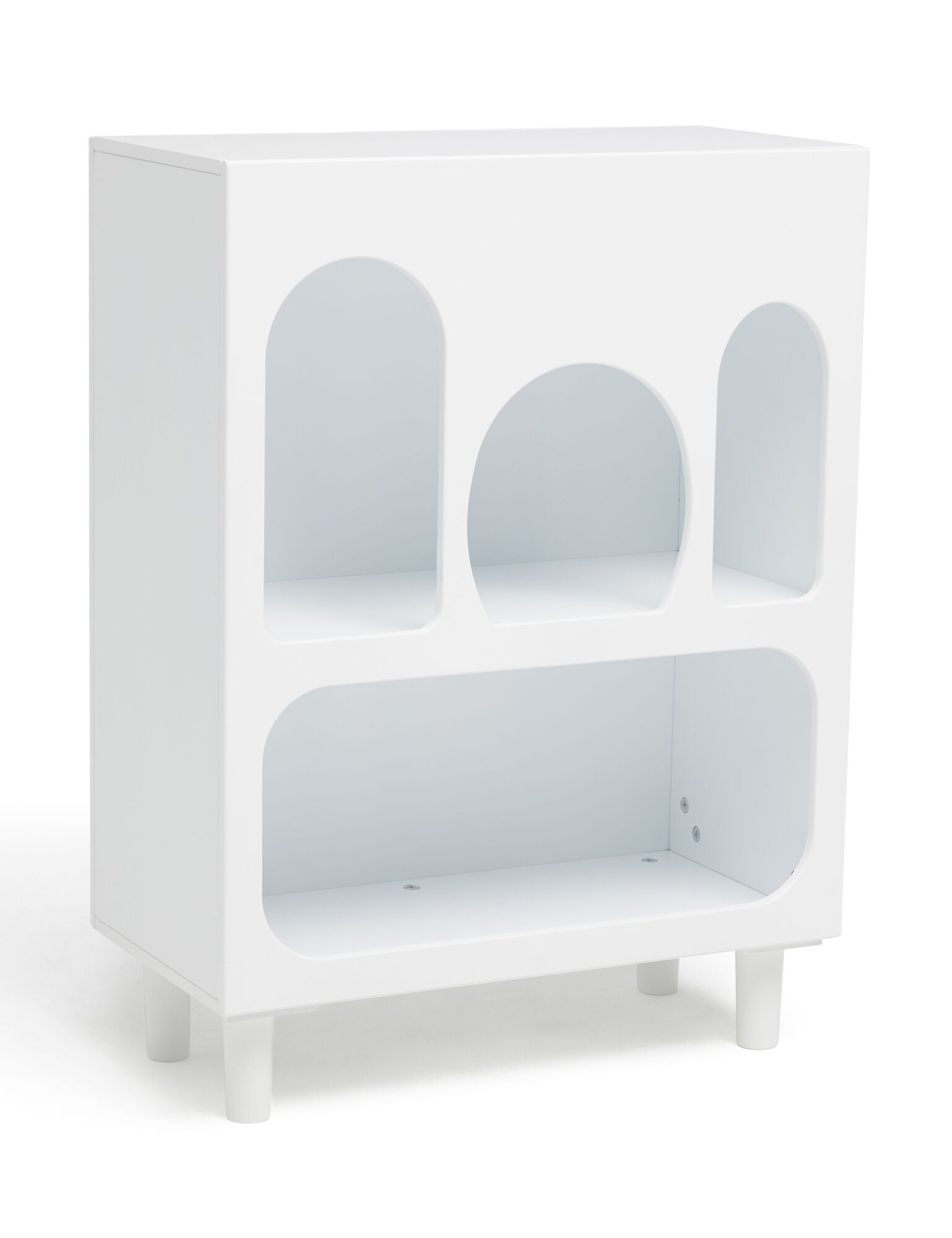 Minitude Form Bücherregal, Weiß, Kinderzimmermöbel, Kindermöbel von Minitude