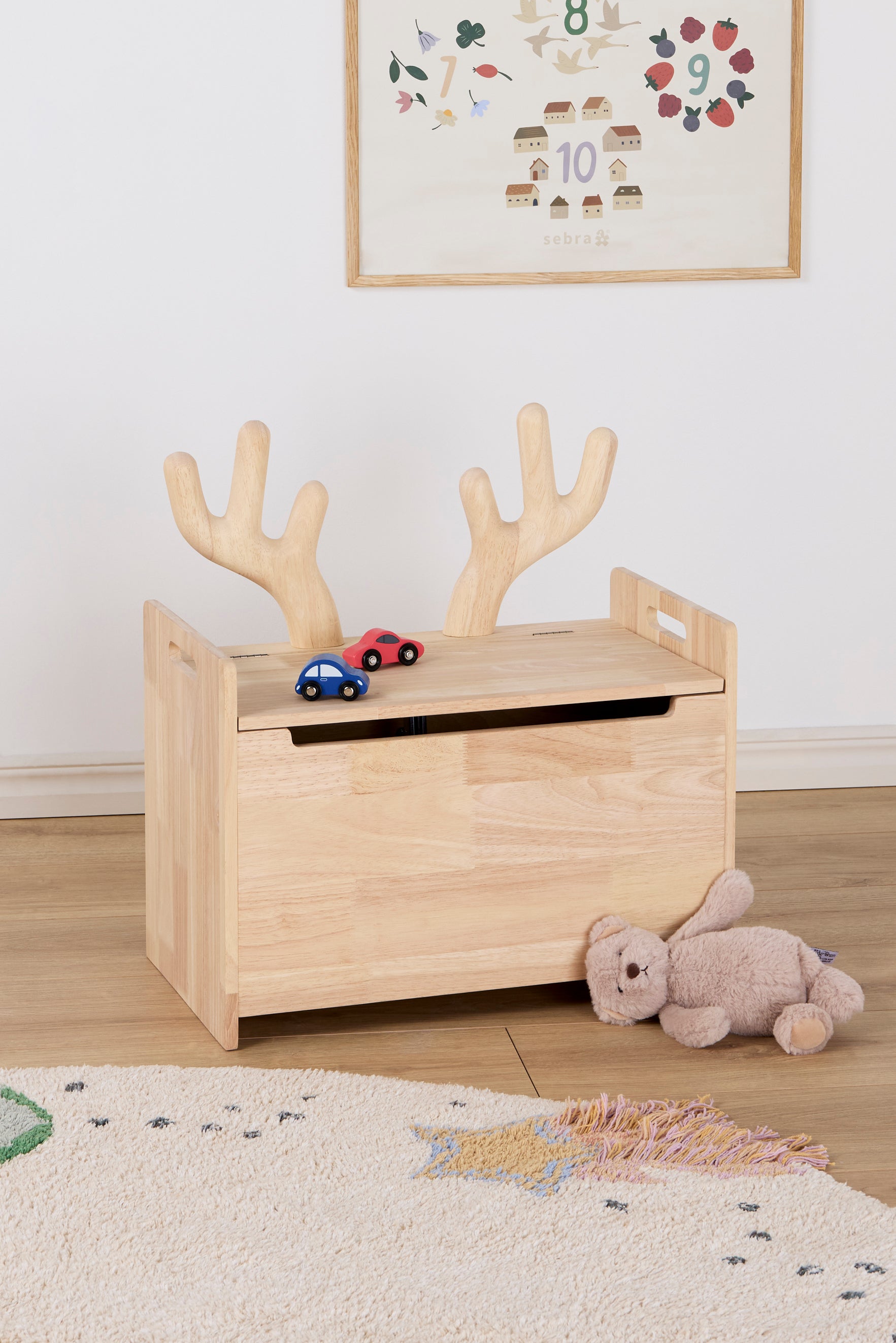 Minitude Nordic LEO Aufbewahrungsbank, Natur, Kinderzimmermöbel, Kindermöbel von Minitude