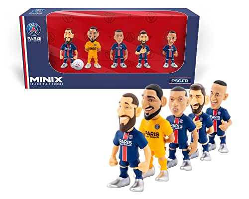 BANDAI Minix-Figur 7 cm (Ramos, Neymar, Messi, Mbappé, Donnaruma) von PSG von BANDAI