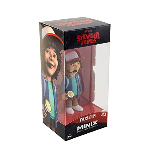 MINIX COLLECTIBLE FIGURINES, Minix Figur: Stranger Things – Dustin, 12 cm Sammelfigur, Ab 17+ Jahren, Deutsch von MINIX COLLECTIBLE FIGURINES