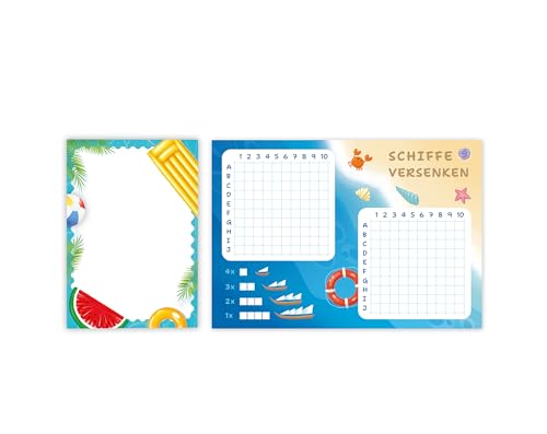 10 Mini-Notizblöcke + 10 Schiffe versenken Schwimmbad Pool-Party Mitgebsel für Kindergeburtstag Mädchen Jungen Gastgeschenke für Kinder Mädchengeburtstag Jungsgeburtstag 10 Mini-Notizblöcke + 10 Schiffe versenken Schwimmbad Pool-Party Mitgebsel für Kindergeburtstag Mädchen Jungen Gastgeschenke für Kinder Mädchengeburtstag Jungsgeburtstag von Minkocards
