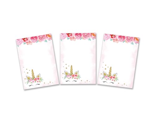 12 Mini-Notizblöcke Unicorn Einhorn Mitgebsel für Mädchen Kindergeburtstag Gastgeschenke Mädchengeburtstag / A7-Format 12 Mini-Notizblöcke Unicorn Einhorn Mitgebsel für Mädchen Kindergeburtstag Gastgeschenke Mädchengeburtstag / A7-Format von Minkocards