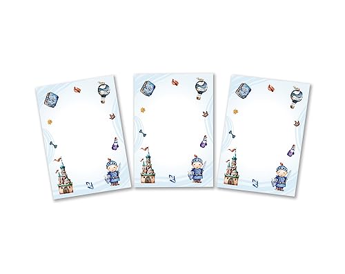 8 Mini-Notizblöcke Ritter Drache Mitgebsel für Kindergeburtstag Gastgeschenke für Jungen Jungsgeburtstag / A7-Format von Minkocards