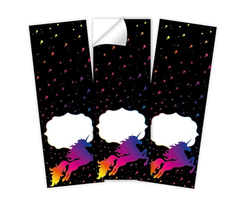 Minkocards 6 Aufkleber Einhorn Unicorn Verpackung von Geschenken für Mädchengeburtstag Etiketten für Geschenkverpackung von Minkocards
