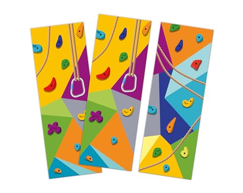 Minkocards 6 Lesezeichen Klettern Bouldern Mitgebsel für Kindergeburtstag Mädchen Jungen Gastgeschenke für Mädchengeburtstag Jungsgeburtstag Mädchengeburtstag Jungengeburtstag von Minkocards