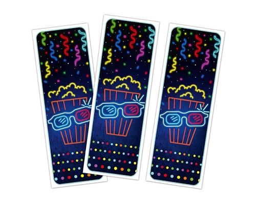 Minkocards Mitgebsel Kindergeburtstag 10 Lesezeichen Kino Mädchen Gastgeschenke für Jungsgeburtstag Mädchengeburtstag von Minkocards