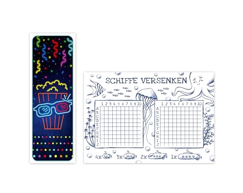 Minkocards Mitgebsel Kindergeburtstag 12 Lesezeichen + 12 Schiffe versenken Kino Gastgeschenke für Kinder Jungsgeburtstag Mädchengeburtstag Minkocards Mitgebsel Kindergeburtstag 12 Lesezeichen + 12 Schiffe versenken Kino Gastgeschenke für Kinder Jungsgeburtstag Mädchengeburtstag von Minkocards