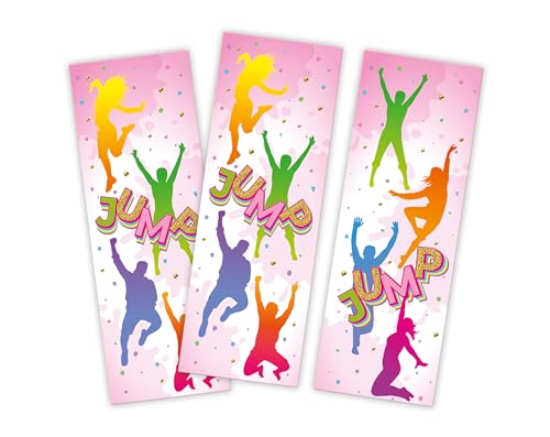 Minkocards Mitgebsel Kindergeburtstag Mädchen 12 Lesezeichen Jump Trampolin Gastgeschenke für Mädchen Mädchengeburtstag von Minkocards