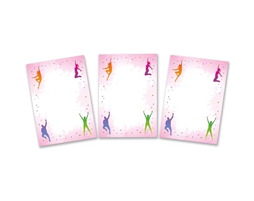 Mitgebsel Kindergeburtstag Mädchen 12 Mini-Notizblöcke Jump Trampolin Gastgeschenke für Mädchen Mädchengeburtstag / A7-Format von Minkocards