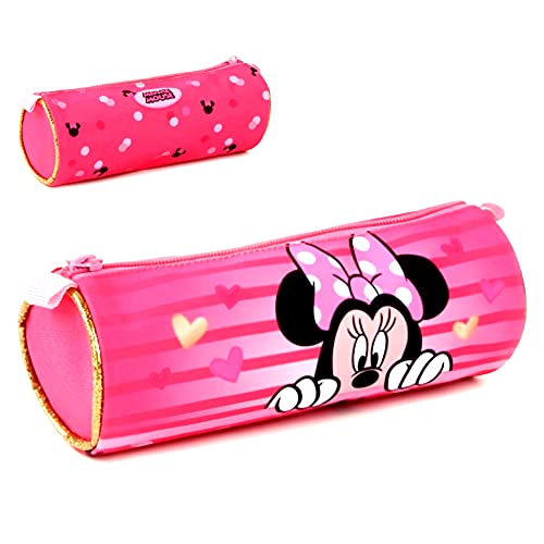 Minnie Maus Schlamperrolle, Praktische Stifterolle aus strapazierfähigem Polyester, liebevoll mit Details verziert, Vadobag VB26362 von Minnie