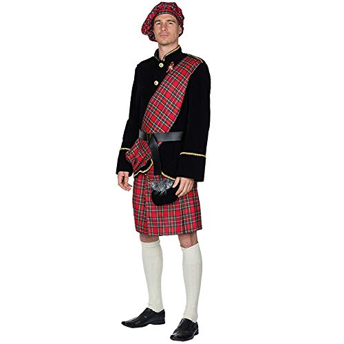 Rubie's 14472-48 Erwachsenenkostüm 14472 | 5-Teiliges Schottenkostüm mit Jacke und Schottenrock | Herren Kostüm Schotte (48), Multi-Colored von Rubie's