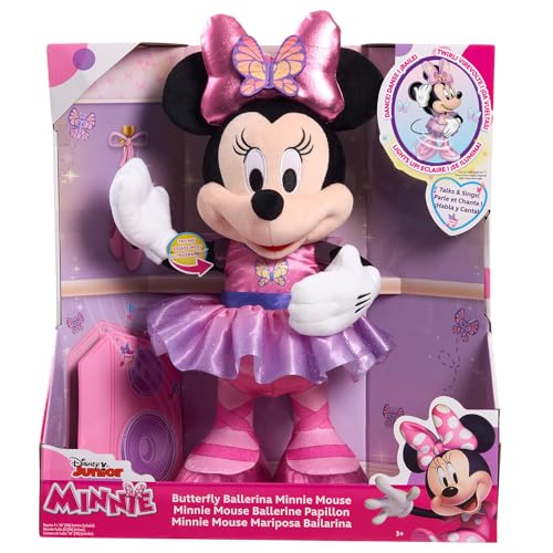 Just Play Minnie Disney Junior Maus singt und tanzt Schmetterling, Ballerina, Lichter und Geräusche, Plüsch, singt wie ein Schmetterling, Kinderspielzeug für Kinder ab 3 Jahren Just Play Minnie Disney Junior Maus singt und tanzt Schmetterling, Ballerina, Lichter und Geräusche, Plüsch, singt wie ein Schmetterling, Kinderspielzeug für Kinder ab 3 Jahren von Minnie