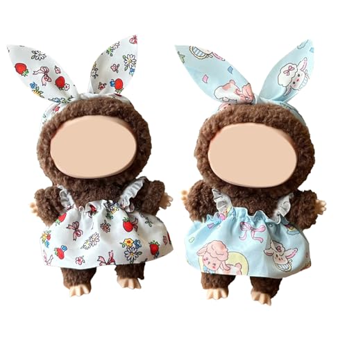 Labubu Kleidung für Puppe,17 cm große Puppenkleidung für labubu Kleidung,Labubu-Zubehör für Puppe,Passende Kleidung für die Labubu-Plüsch Toy(ohne Puppe) (A) von Mino Plus