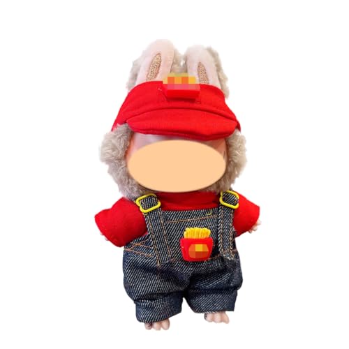 Labubu Kleidung für Puppe,17 cm große Puppenkleidung für labubu Kleidung,Labubu-Zubehör für Puppe,Passende Kleidung für die Labubu-Plüsch Toy(ohne Puppe) (B) von Mino Plus