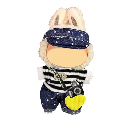 Labubu Kleidung für Puppe,17 cm große Puppenkleidung für labubu Kleidung,Labubu-Zubehör für Puppe,Passende Kleidung für die Labubu-Plüsch Toy(ohne Puppe) (C) von Mino Plus